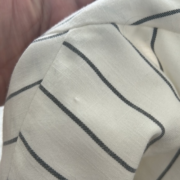 🚨Gentle Fawn Ivory Pinstripe Rayon Blend Open Blazer - Size - S - Picture 6 of 6